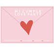 Invitación carta LOVE PARTY 8u