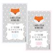 Invitacion Little Fox Rosa o celeste Pers