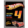 Invitación Hot Wheels Pers