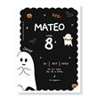 Invitación Halloween Boo Black Pers