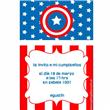 Invitación Capitán América. Pers