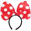 Vincha Minnie moño rojo de tela