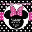 Invitación Minnie cuadrada Pers