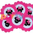 Tarjetitas flor Minnie rosa 20u