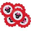 Tarjetitas flor Minnie roja 20u