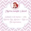Invitación Sirenita cuadrada rosa Pers