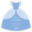 Invitación con forma de vestido Cenicienta. Pers