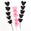 Pinches gibré caritas negras y rosas Mickey chicas 3u