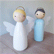 Angelito Peg doll. Blanco