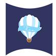 Piñata Pers. Globo aeroestatico blue