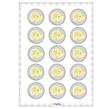 Stickers plancha Elefantito redondas 15s 1u