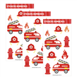 Stickers en planchitas Bomberos 6u
