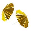 Pinches sombrillas dorados 10u