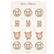 Stickers plancha Teddy Bear 12s 1u