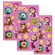 Stickers en planchitas Masha y el Oso 6u