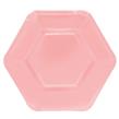 Plato hexagonal rosa 6u