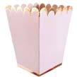 Pochoclera onditas lisa borde dorado rosa 5u