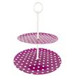 Torre portacupcakes 2 pisos violeta lunares (OFERTA)