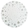 Individuales redondos estrellas plateadas 24u
