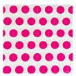 Servilleta medianas doble hoja blanca lunares fuscia 25u