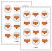 Stickers plancha Fox (rosa o celestes) 12s 1u