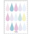 Stickers plancha gotas Pastel 15s 1u