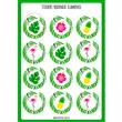 Stickers plancha Flamenco redondas 12s 1u