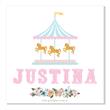 Stickers cuad. Carousel rosa 16u Pers