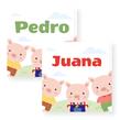 Stickers cuad. Los tres chanchitos 16u Pers