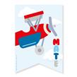 Stickers gdes. Avioneta 16u Pers