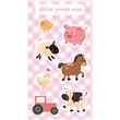 Stickers en planchitas Granja Rosa 6u
