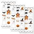 Stickers en planchitas Halloween BOO 6u
