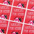 Stickers cuad. Vaquita de san Antonio 12u