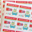 Stickers cuad. Robots 12u
