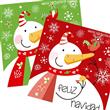 Tarjetitas cuadradas grandes Snow 12u