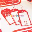 Tarjetas largas con cinta Reno para regalos navideños 15u