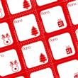 Stickers cuad. Reno para regalos 12u