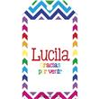 Tarjetas largas con cinta arco iris 24u Lisos o Pers