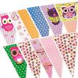 Banderín patchwork Búhos