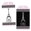 Tarjetas largas con cinta París 24u Pers