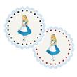 Tarjetitas redondas Alicia 20u