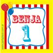 Stickers cuad. Circo Nombre y edad 16u Pers