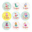 Tarjetitas redondas Peppa Pig 20u Pers