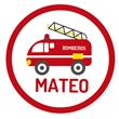 Tarjetitas redondas Bomberos 20u Pers