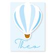 Tarjetitas dobles con cinta Globo aeroestatico blue 16u Pers