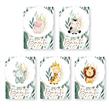Tarjetitas dobles con cinta Baby Safari 16u Pers