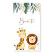 Tarjetas largas con cinta Baby Safari 12u