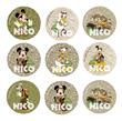 Tarjetitas redondas Mickey Safari 20u Pers