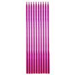 Velas perladas violetas 10u
