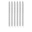 Velas finitas gibre plateadas 6u
